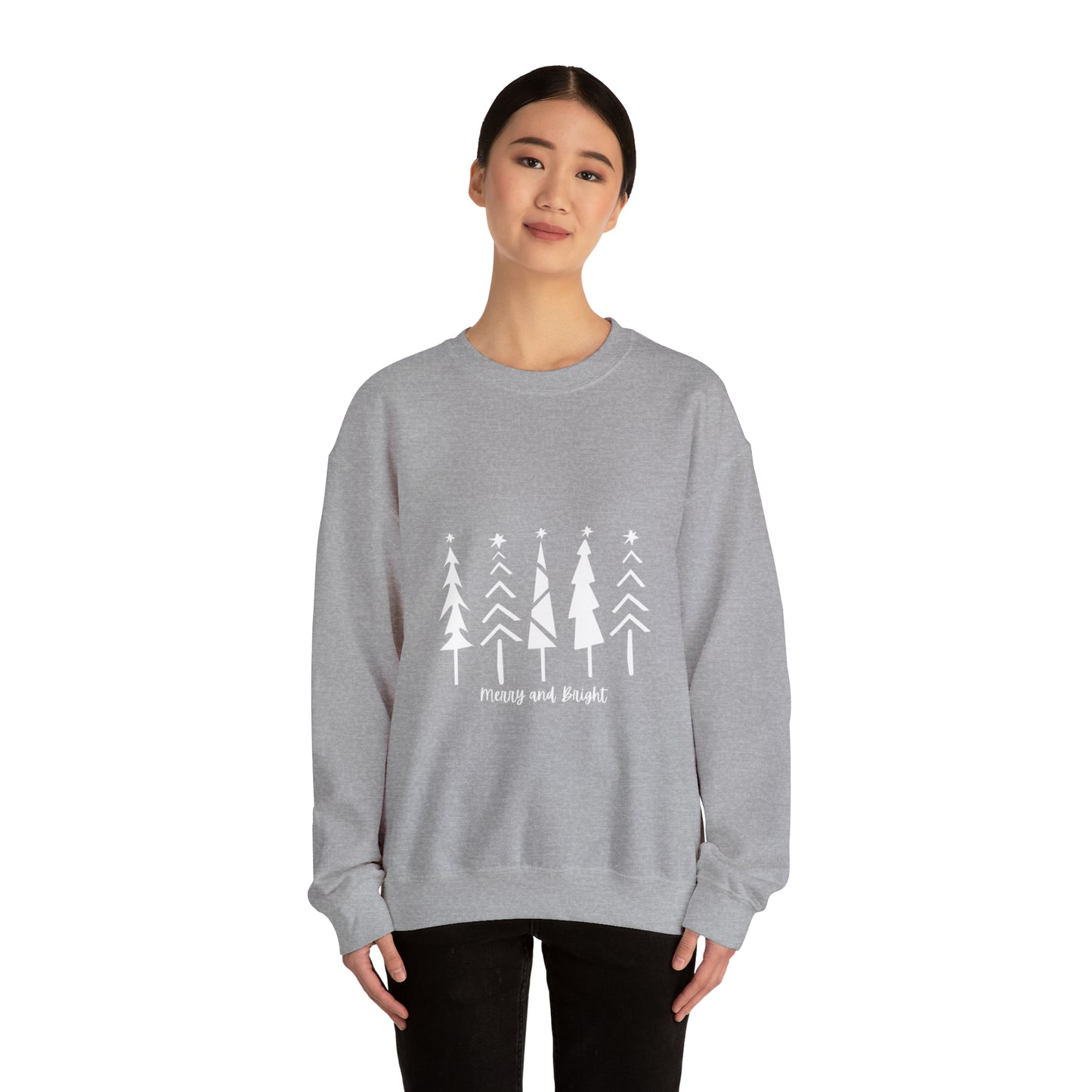 Merry and Bright Trees - Crewneck Sweatshirt