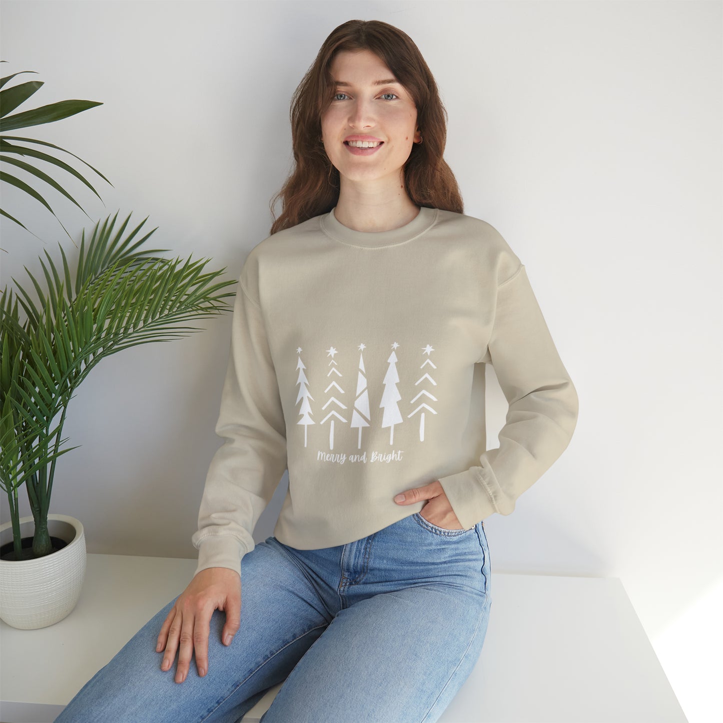 Merry and Bright Trees - Crewneck Sweatshirt