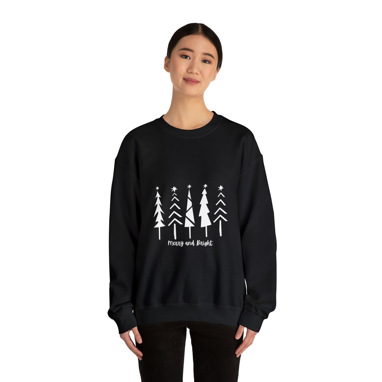 Merry and Bright Trees - Crewneck Sweatshirt