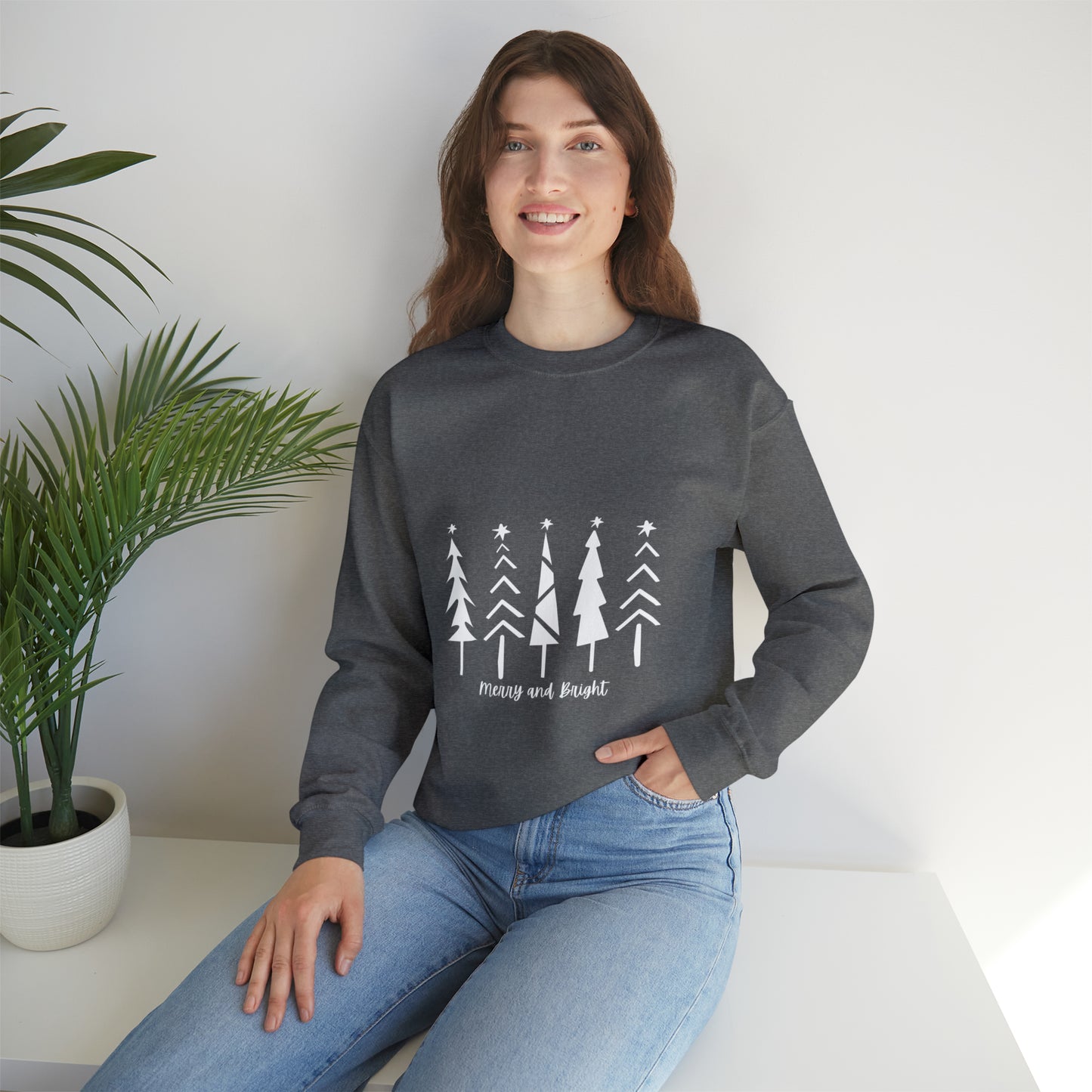 Merry and Bright Trees - Crewneck Sweatshirt