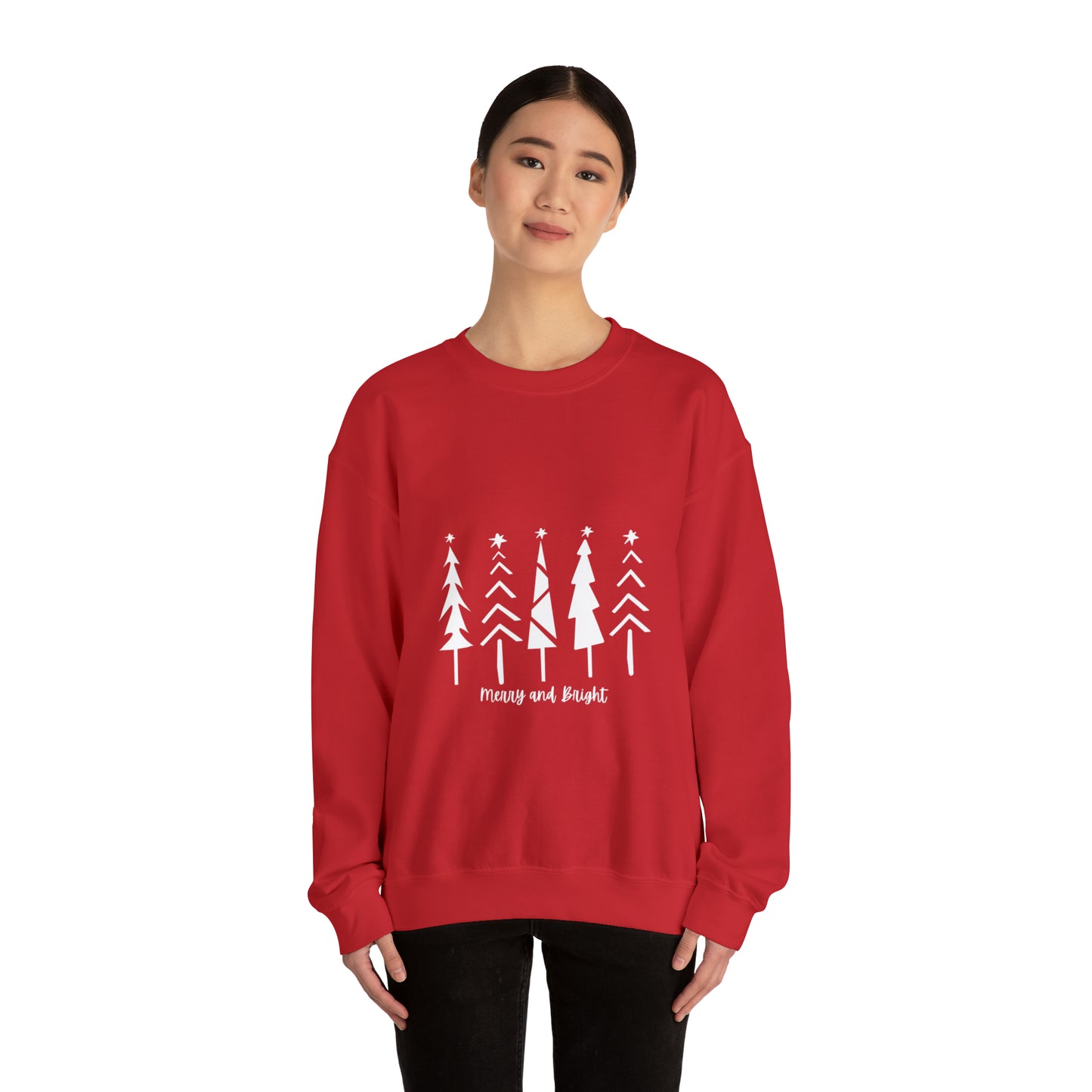 Merry and Bright Trees - Crewneck Sweatshirt