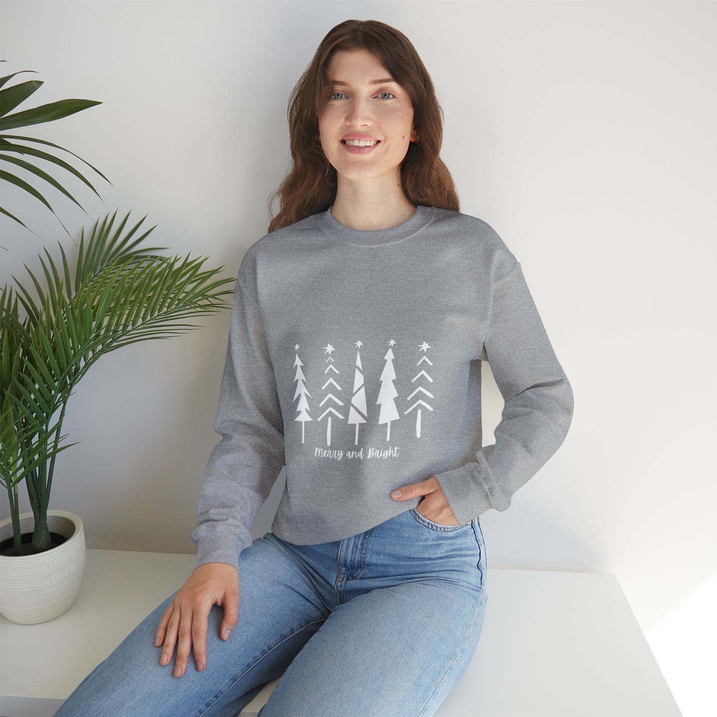 Merry and Bright Trees - Crewneck Sweatshirt