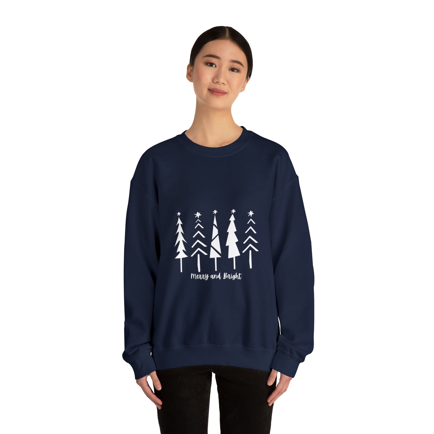 Merry and Bright Trees - Crewneck Sweatshirt