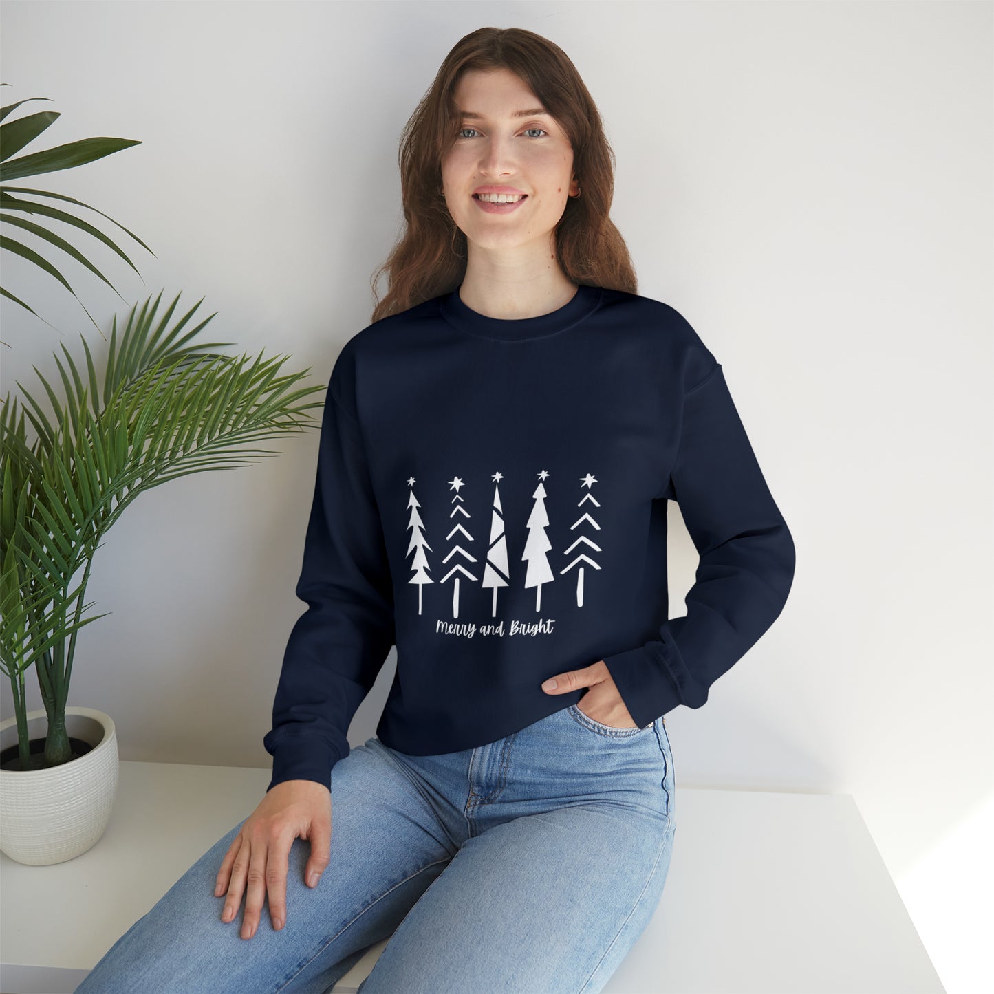 Merry and Bright Trees - Crewneck Sweatshirt