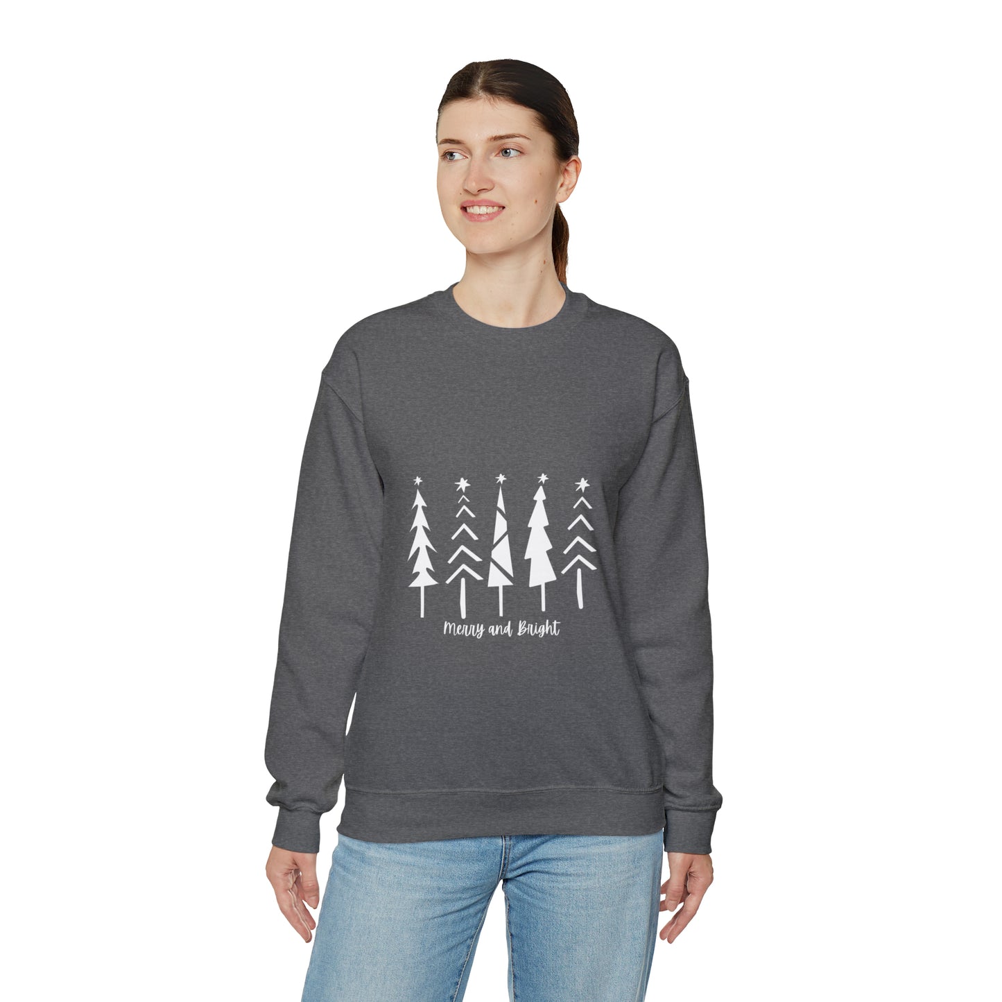 Merry and Bright Trees - Crewneck Sweatshirt