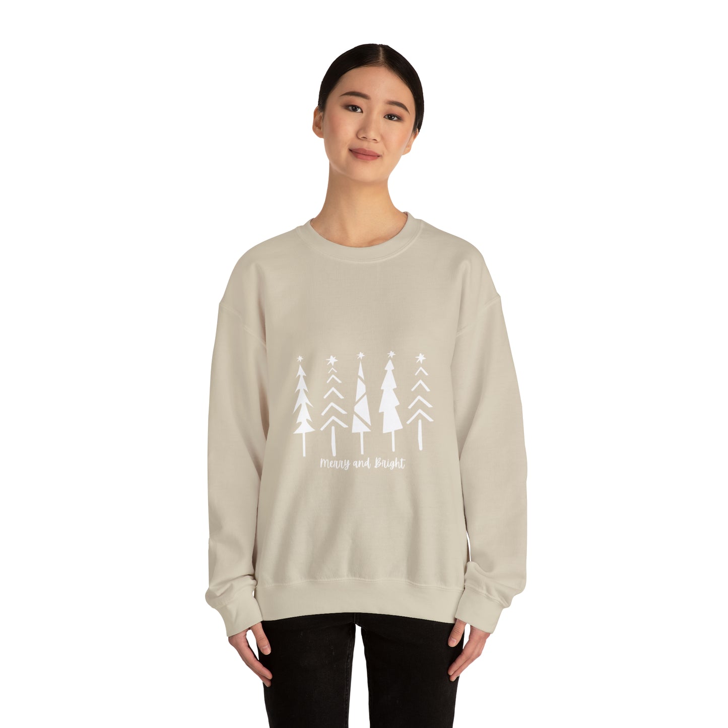 Merry and Bright Trees - Crewneck Sweatshirt