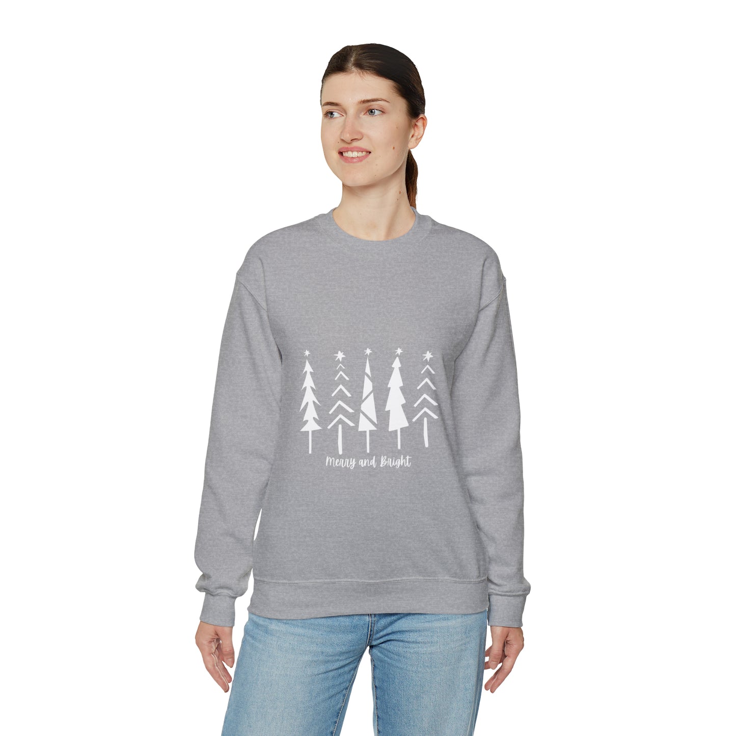 Merry and Bright Trees - Crewneck Sweatshirt