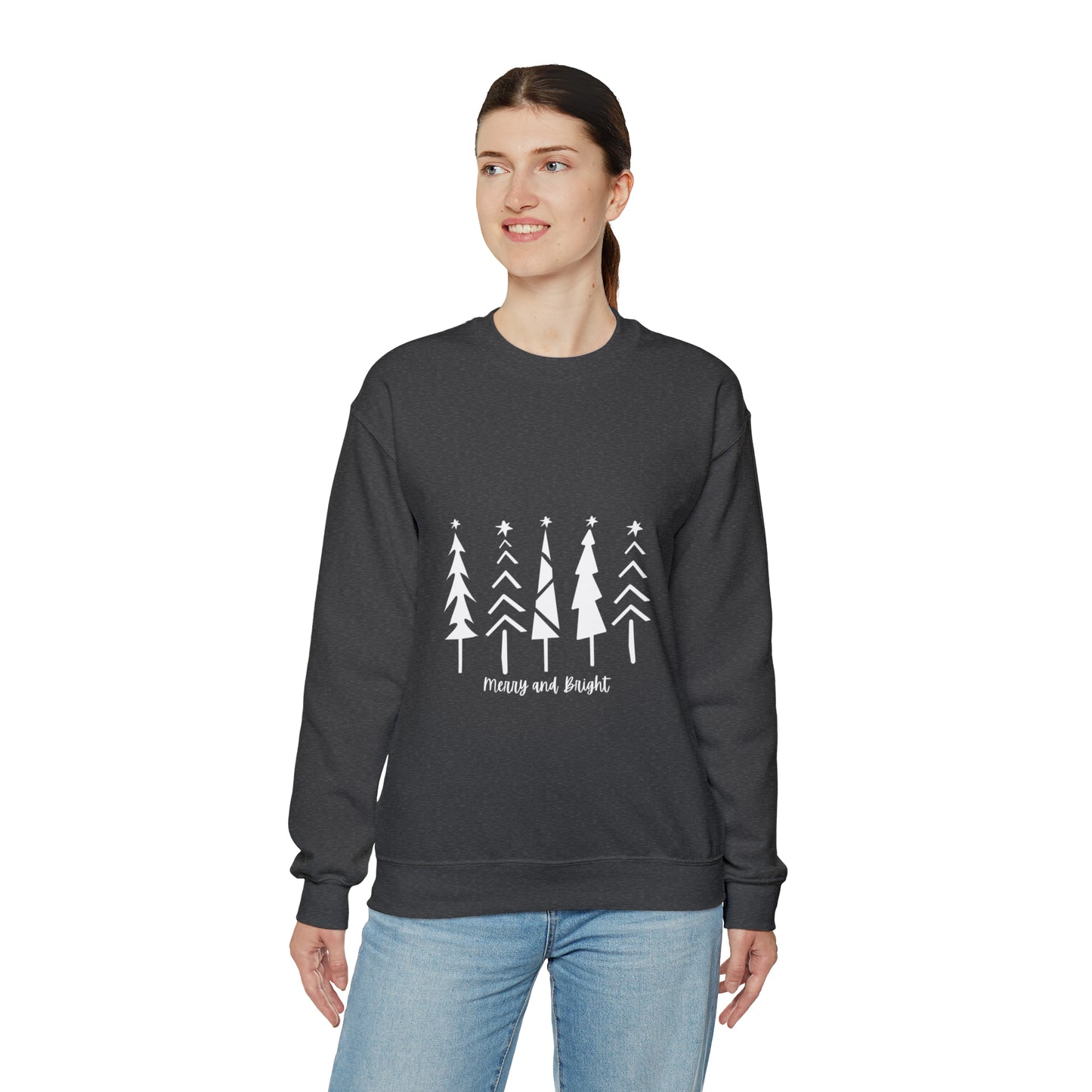 Merry and Bright Trees - Crewneck Sweatshirt